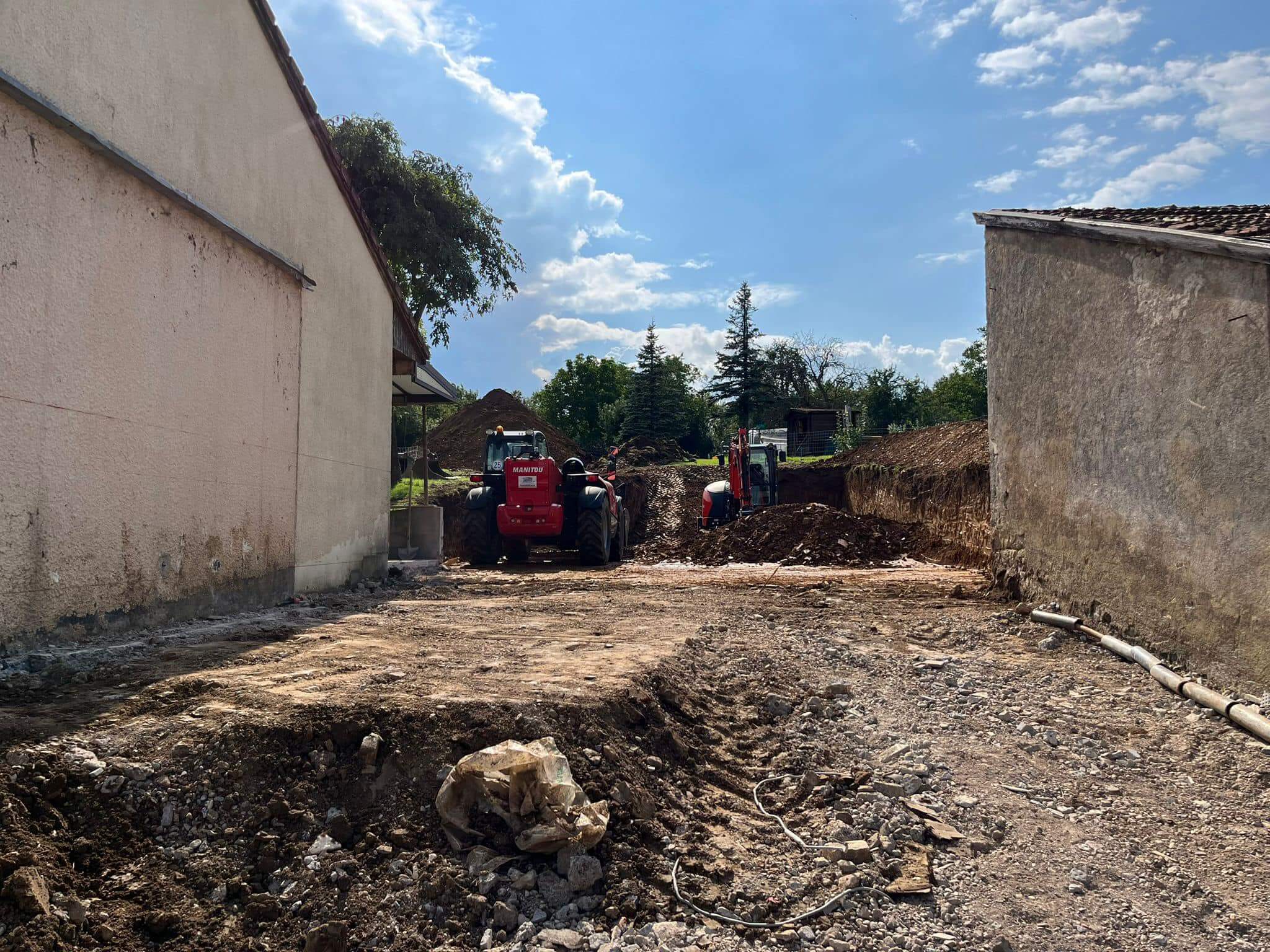 chantier fondation maison before
