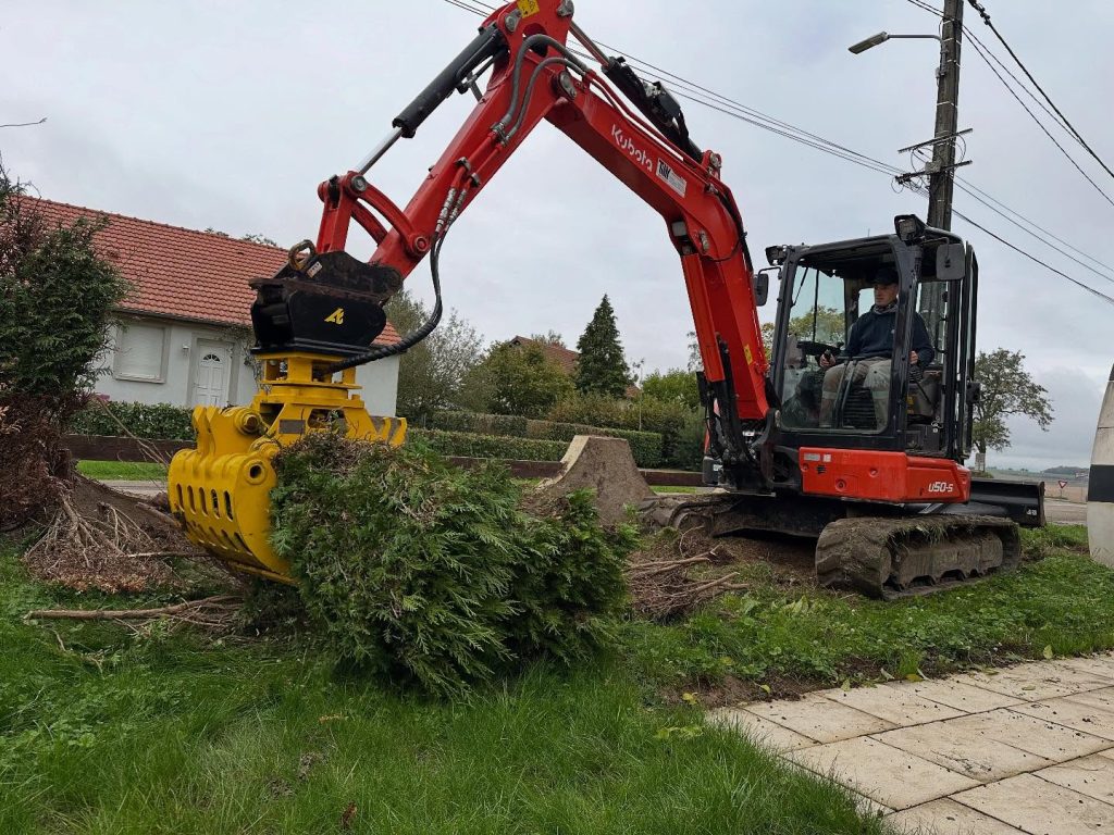 Pelle Kubota travaux paysagers et terrassement Saulnois